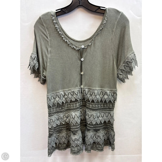 Top Short Sleeve By Pol In Green, Size: S