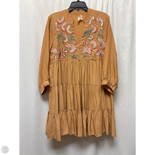 Dress Casual Midi By Entro In Orange, Size: L