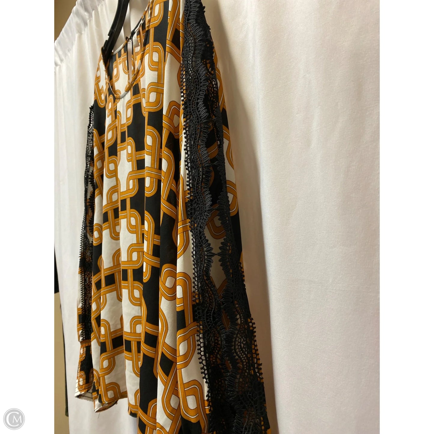 Top Long Sleeve By Cato In Brown, Size: 4x