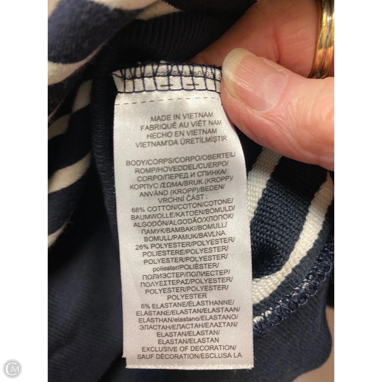 Top Long Sleeve By Lauren By Ralph Lauren In Blue, Size: Xxl