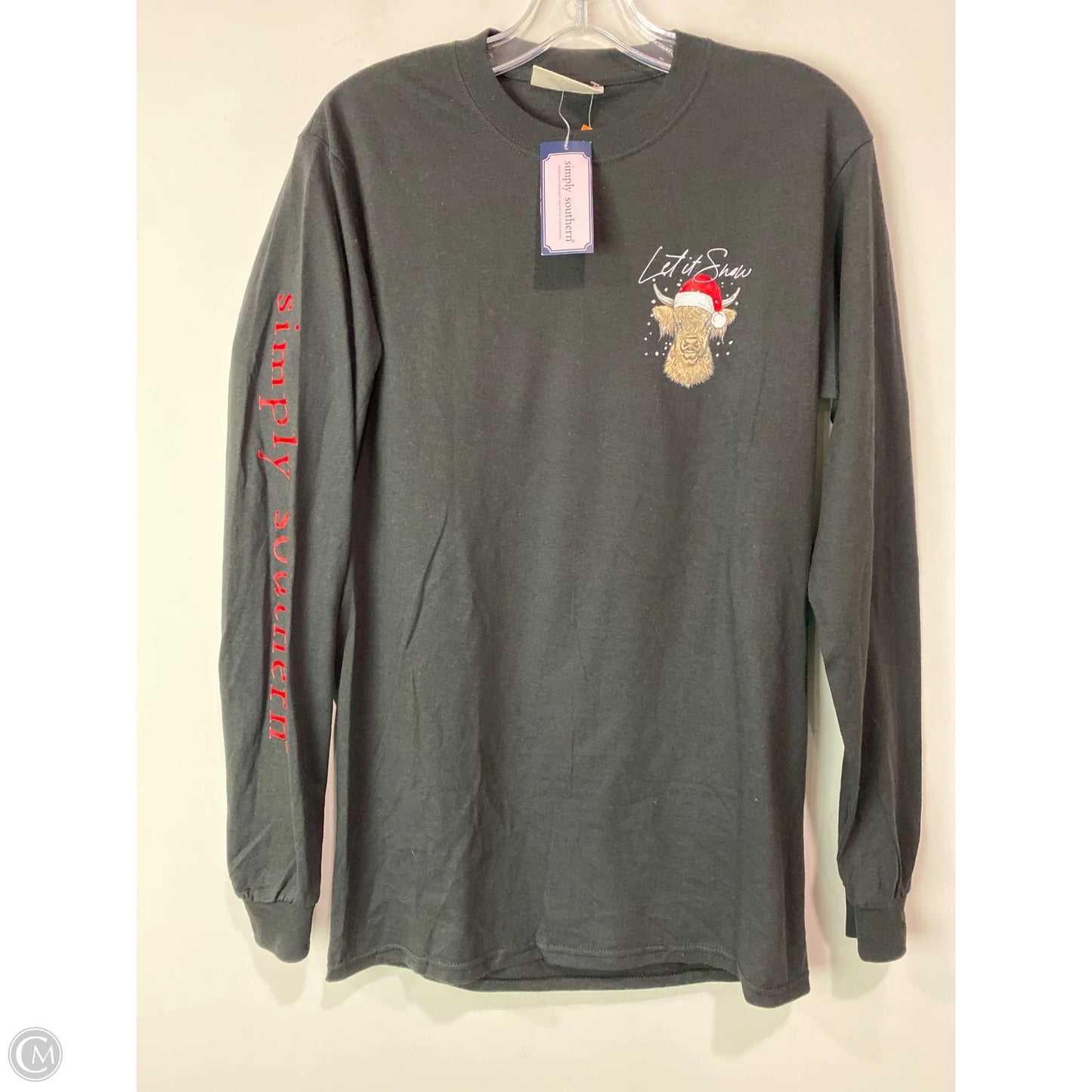 Top Long Sleeve By Simply Southern In Black, Size: S