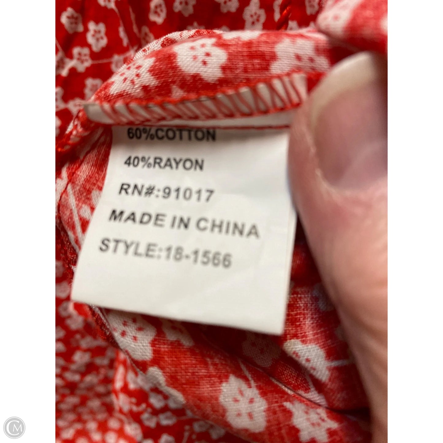 Top Long Sleeve By Solitaire In Red, Size: Xl