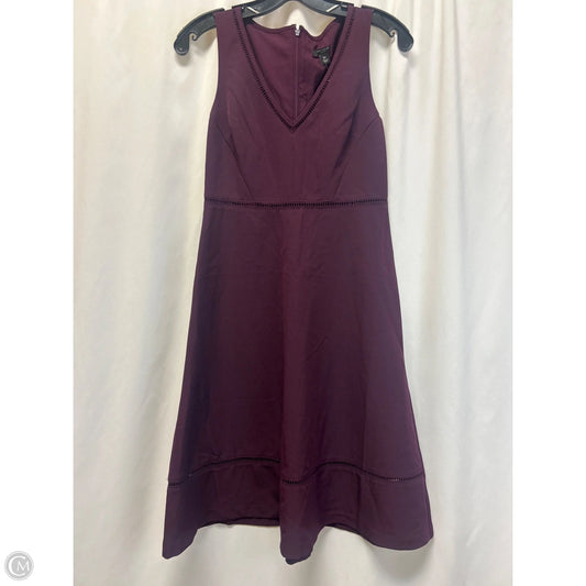 Dress Casual Midi By Ann Taylor In Purple, Size: Xsp