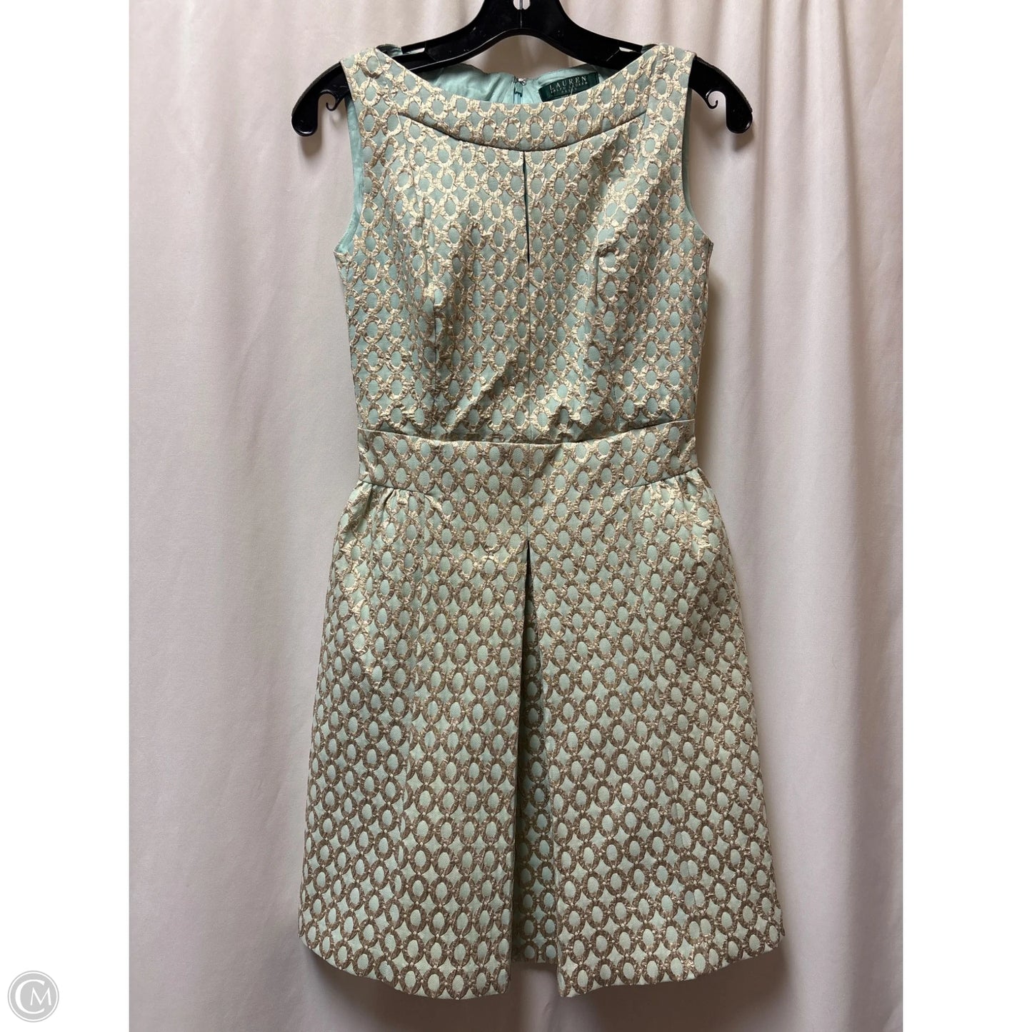 Dress Casual Midi By Lauren By Ralph Lauren In Gold, Size: Xs
