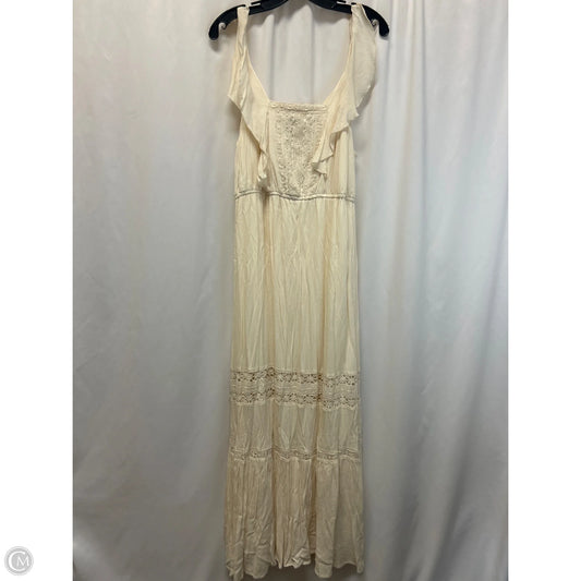 Dress Casual Maxi By Cmf In Cream, Size: S