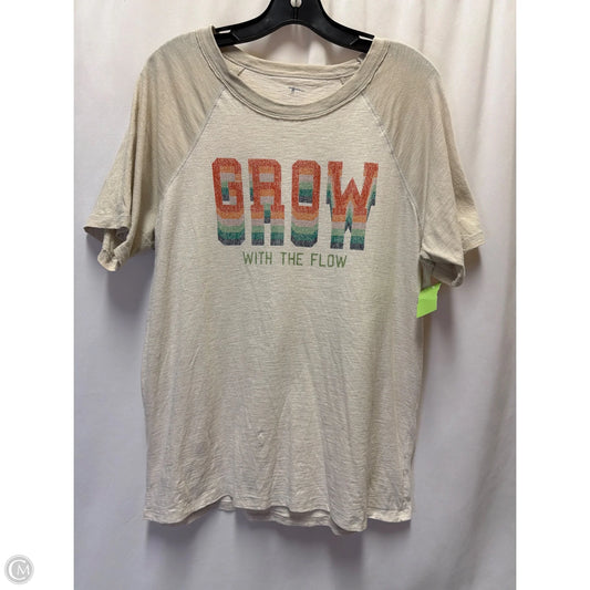 Top Short Sleeve By Aerie In Beige, Size: Xs