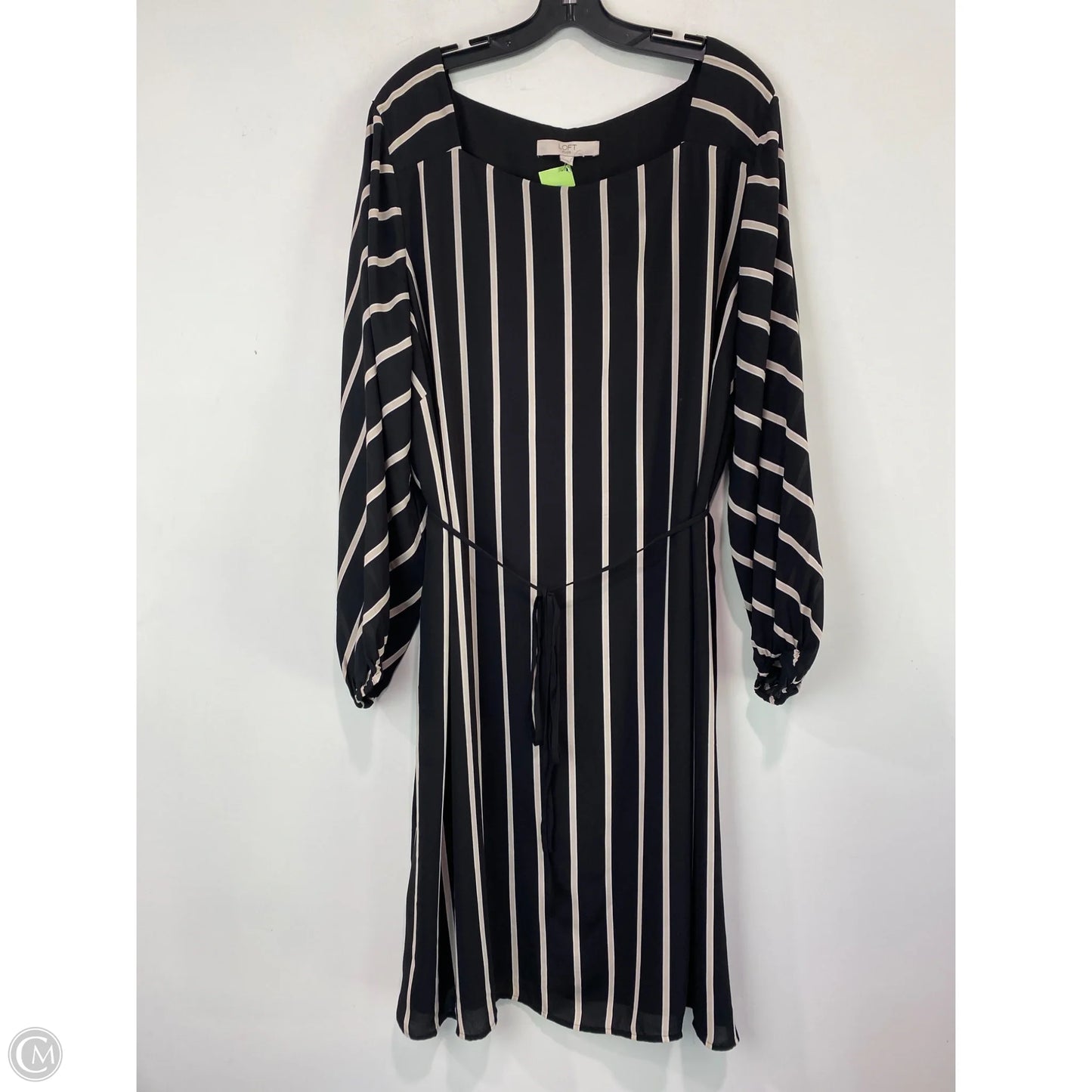 Dress Casual Midi By Loft In Black, Size: 3x