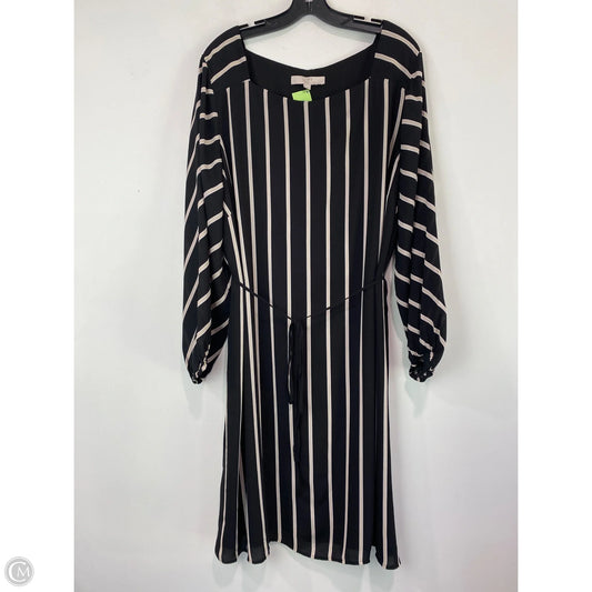 Dress Casual Midi By Loft In Black, Size: 3x