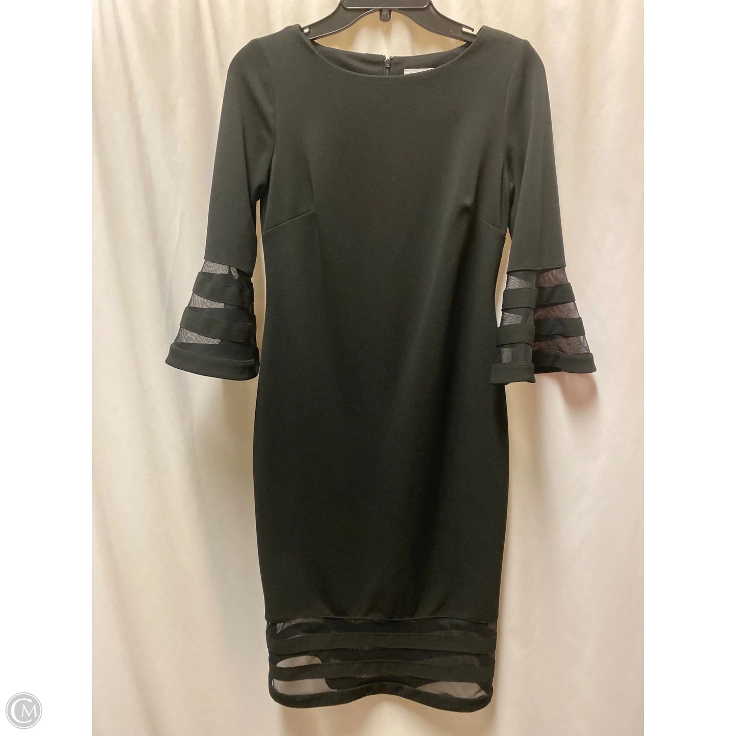 Dress Casual Midi By Calvin Klein In Black, Size: S