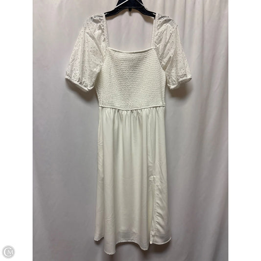 Dress Casual Midi By Maurices In White, Size: L