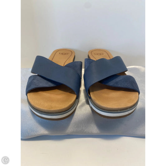 Sandals Designer By Ugg In Blue, Size: 7