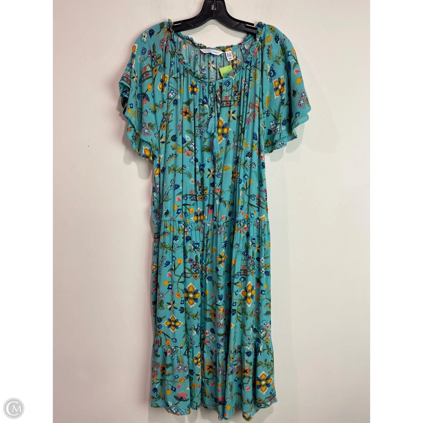 Dress Casual Midi By Cmf In Green, Size: 2x