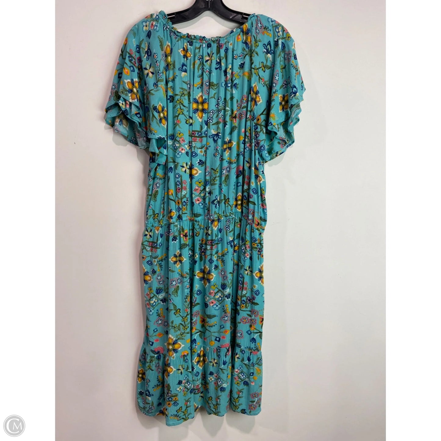 Dress Casual Midi By Cmf In Green, Size: 2x