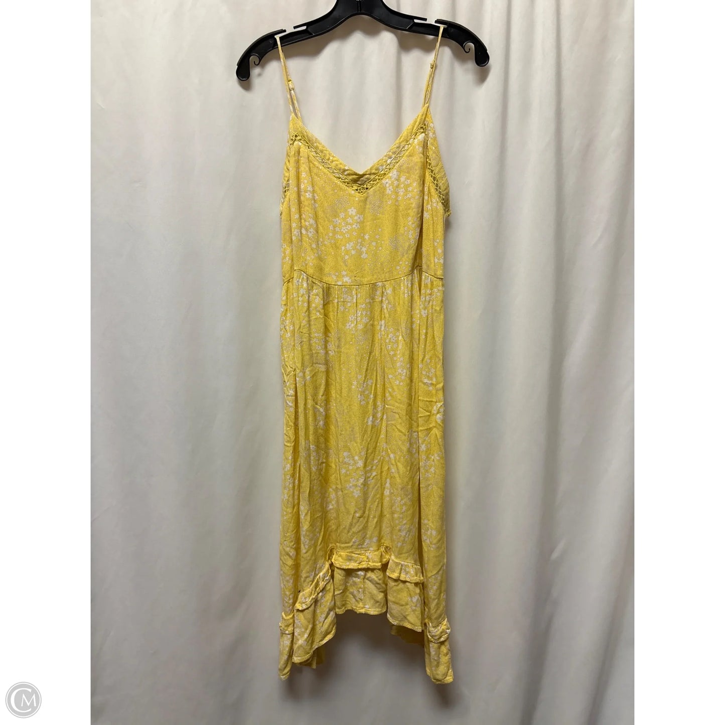 Dress Casual Midi By Scoop In Yellow, Size: L