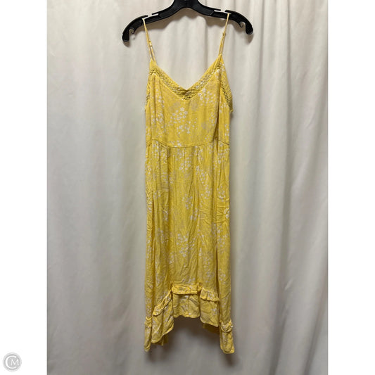 Dress Casual Midi By Scoop In Yellow, Size: L