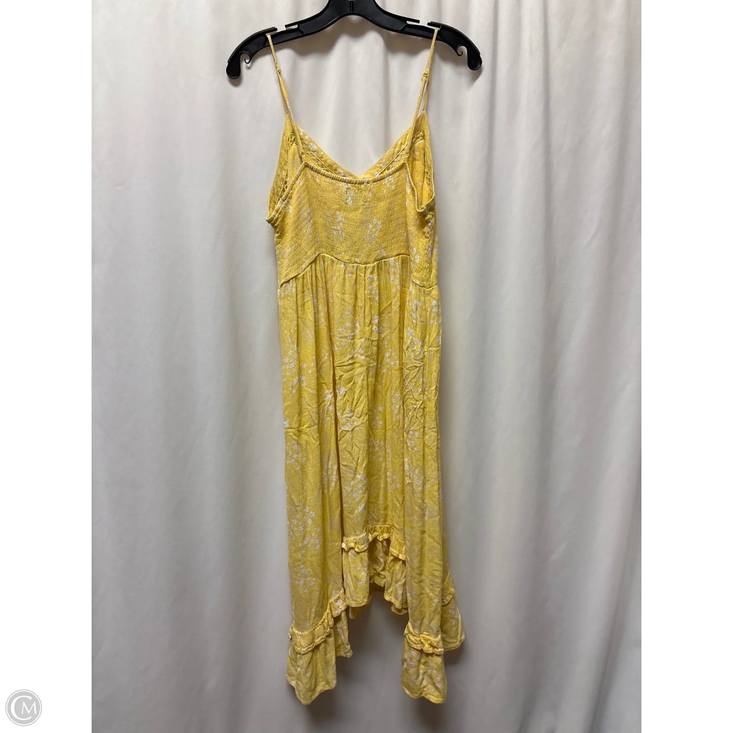 Dress Casual Midi By Scoop In Yellow, Size: L