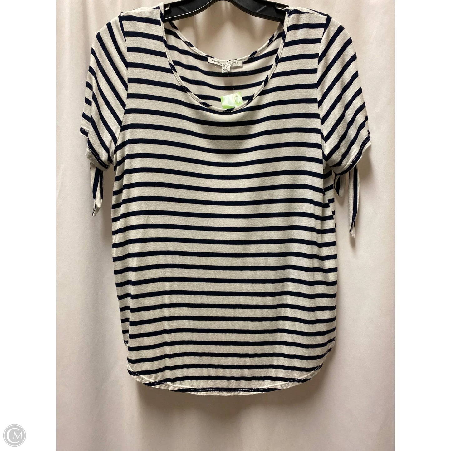 Top Short Sleeve By Green Envelope In Navy, Size: S