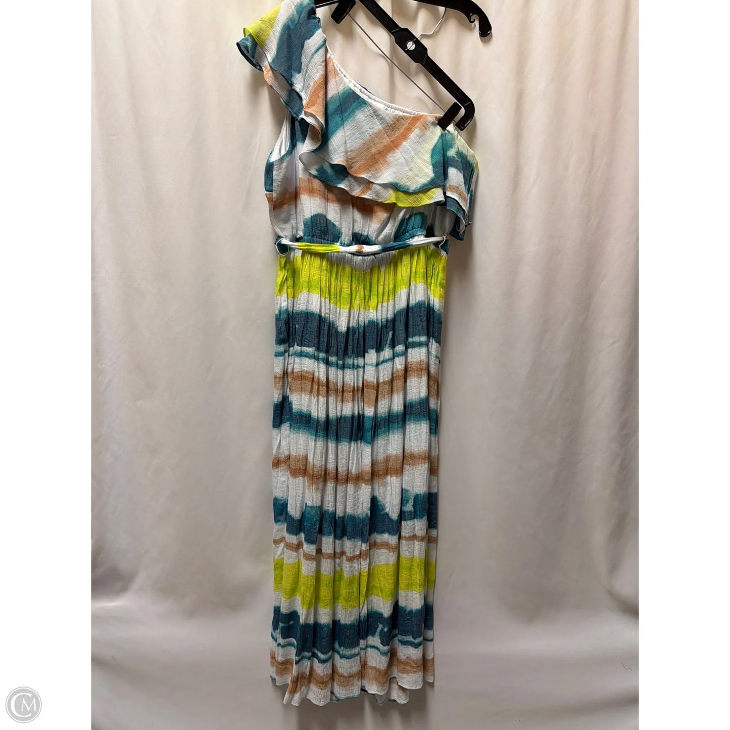Dress Casual Maxi By Lane Bryant In Blue & Green, Size: 1x