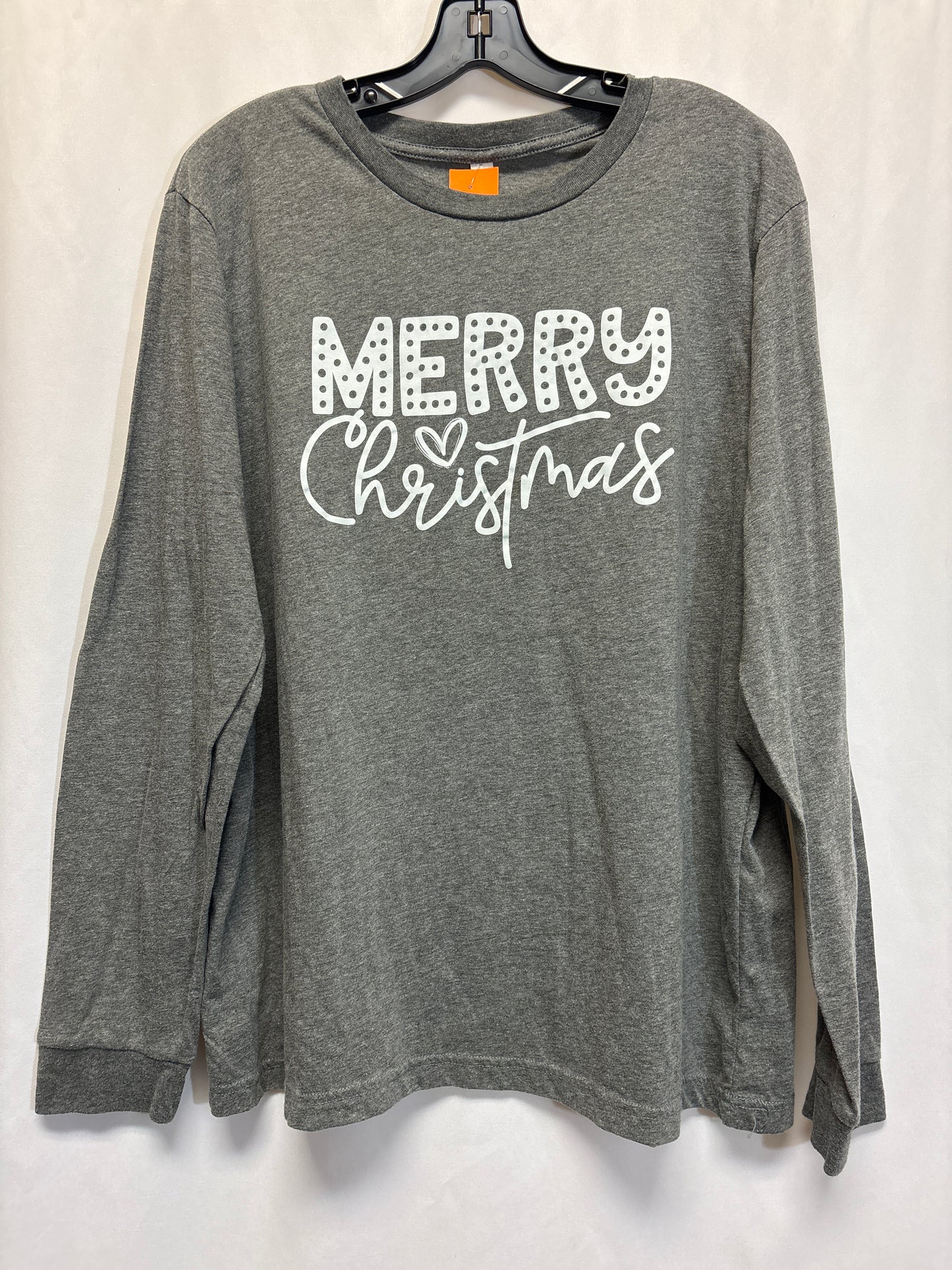 Top Long Sleeve By Cmf In Grey, Size: Xl