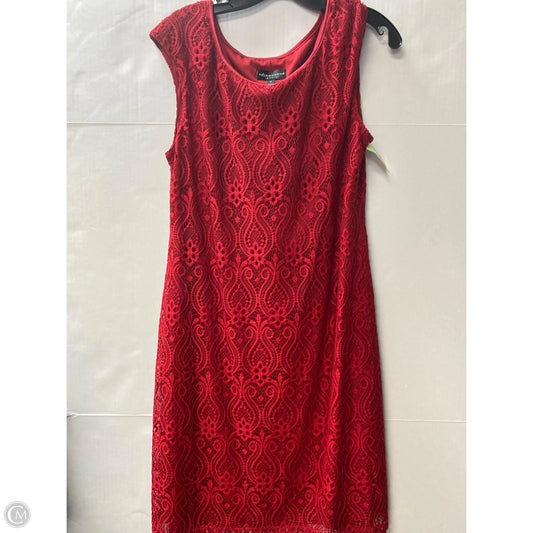Dress Casual Midi By Connected Apparel In Red, Size: Xl