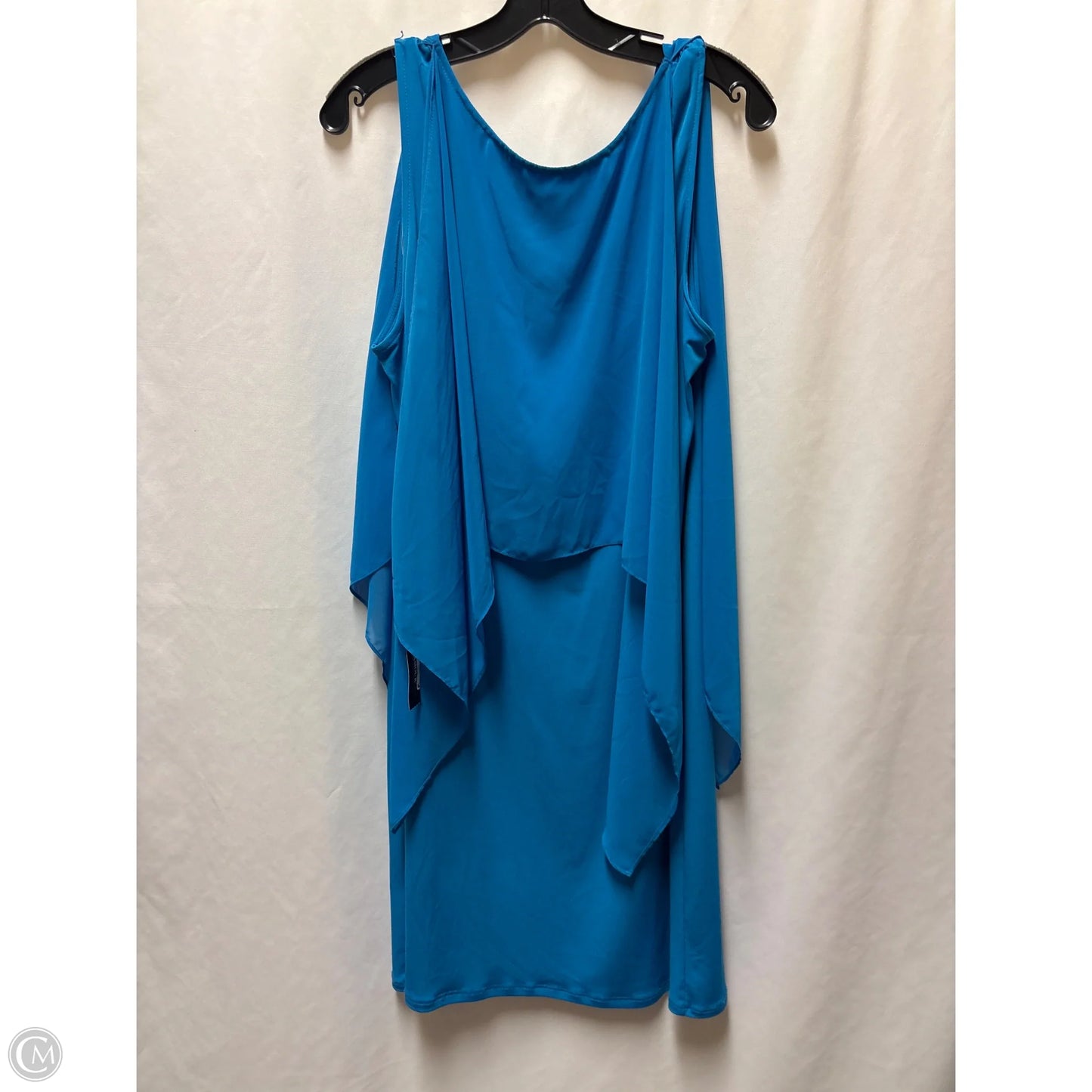 Dress Party Midi By Glamour In Blue, Size: L