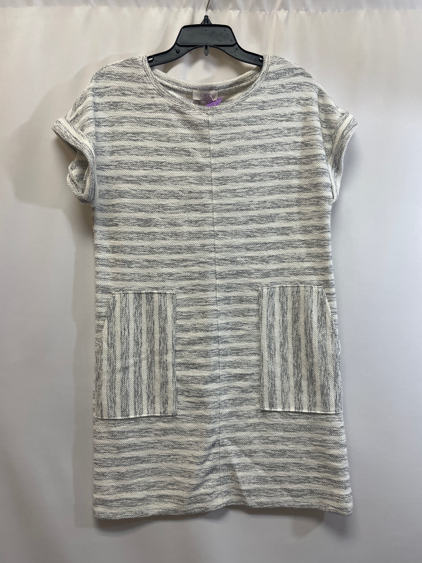 Grey Dress Casual Midi Loft, Size S