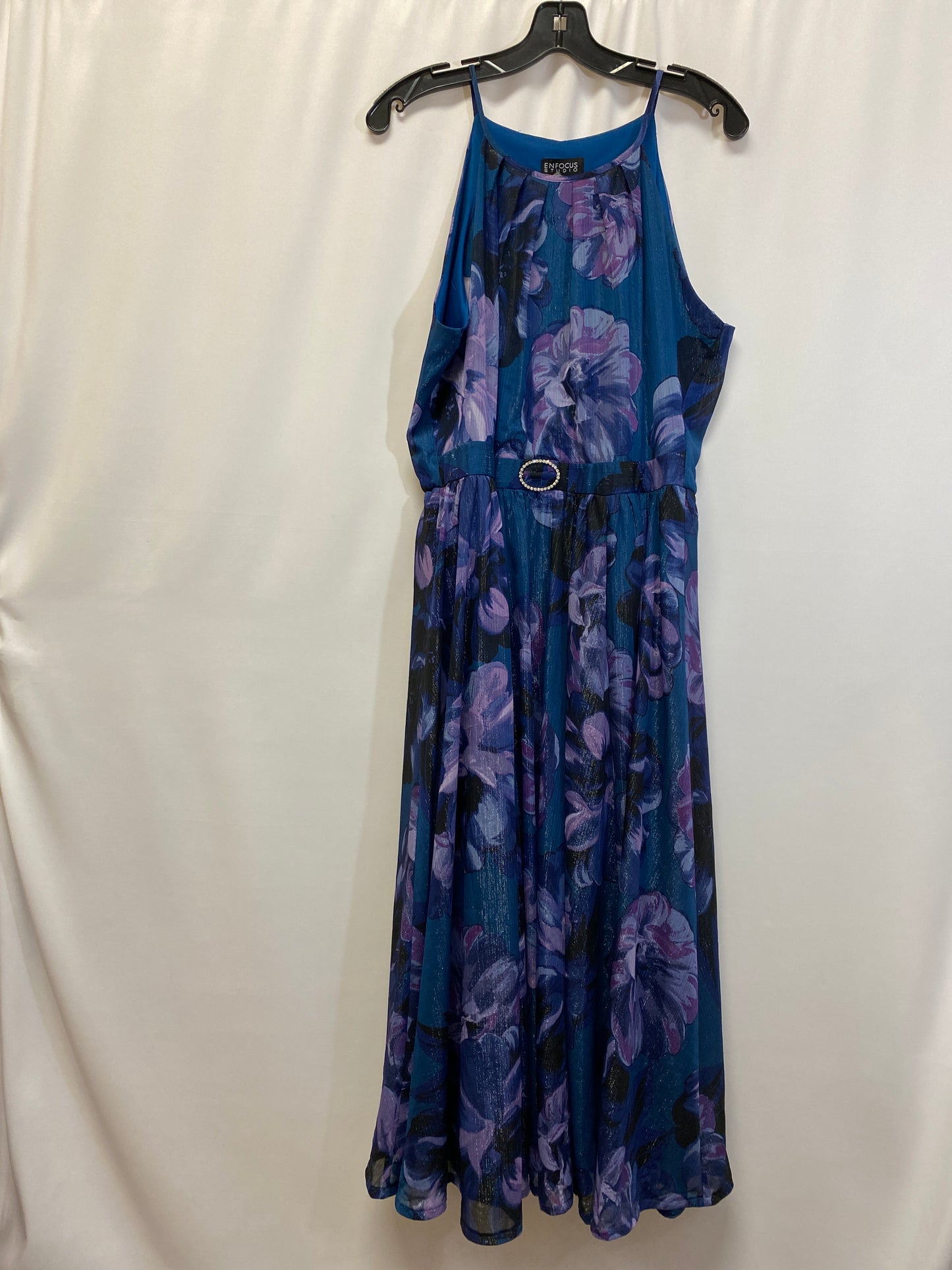 Blue Dress Party Midi Enfocus, Size L