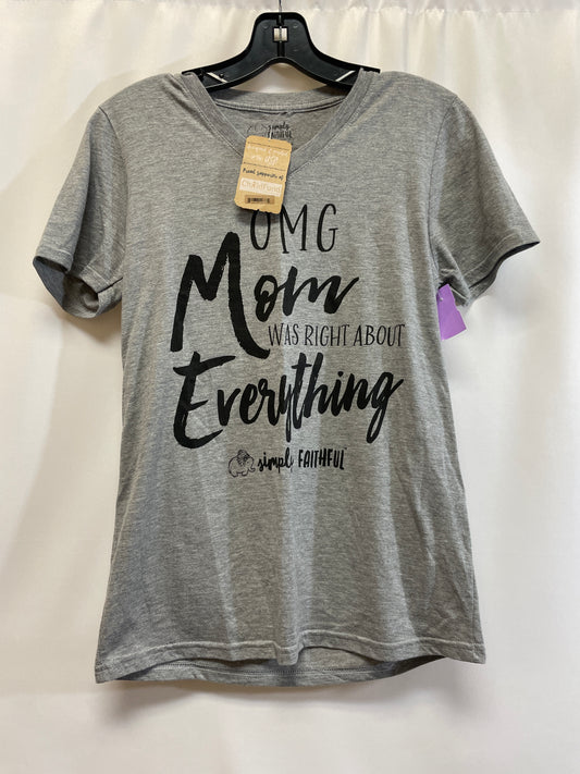 Grey Top Short Sleeve Cmf, Size S