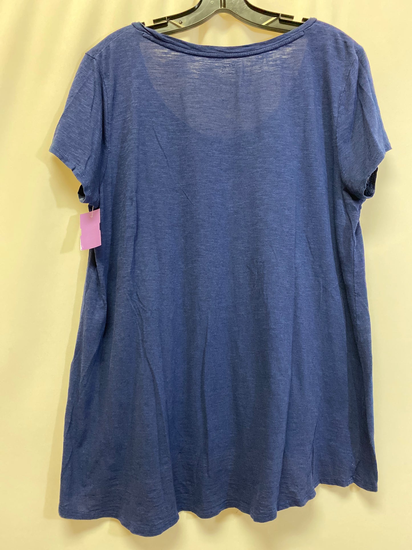 Blue Top Short Sleeve New Directions, Size M