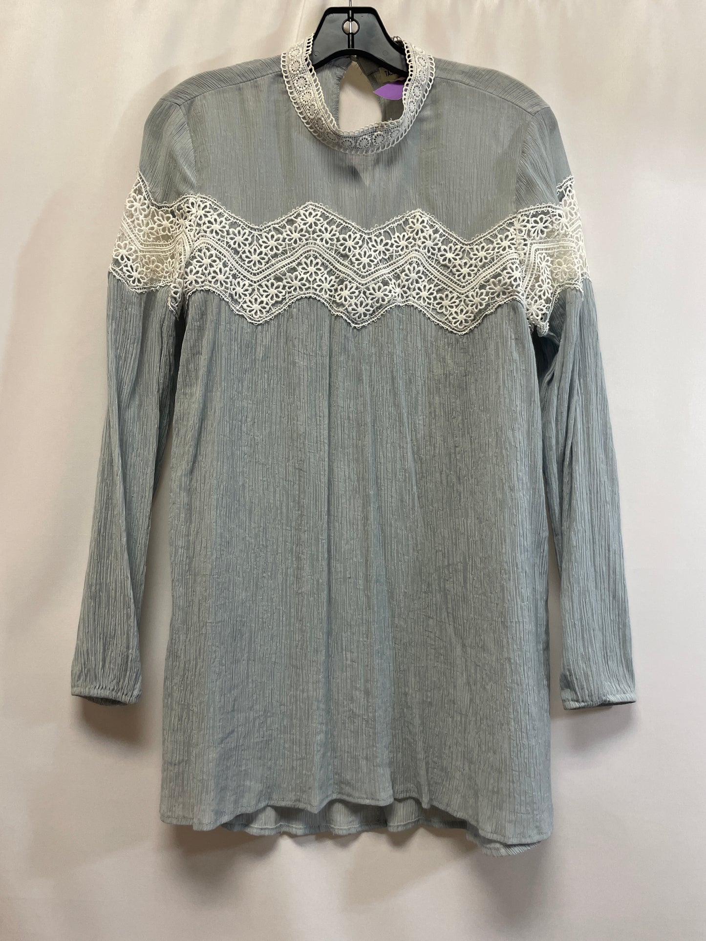 Blue Tunic Long Sleeve Clothes Mentor, Size M