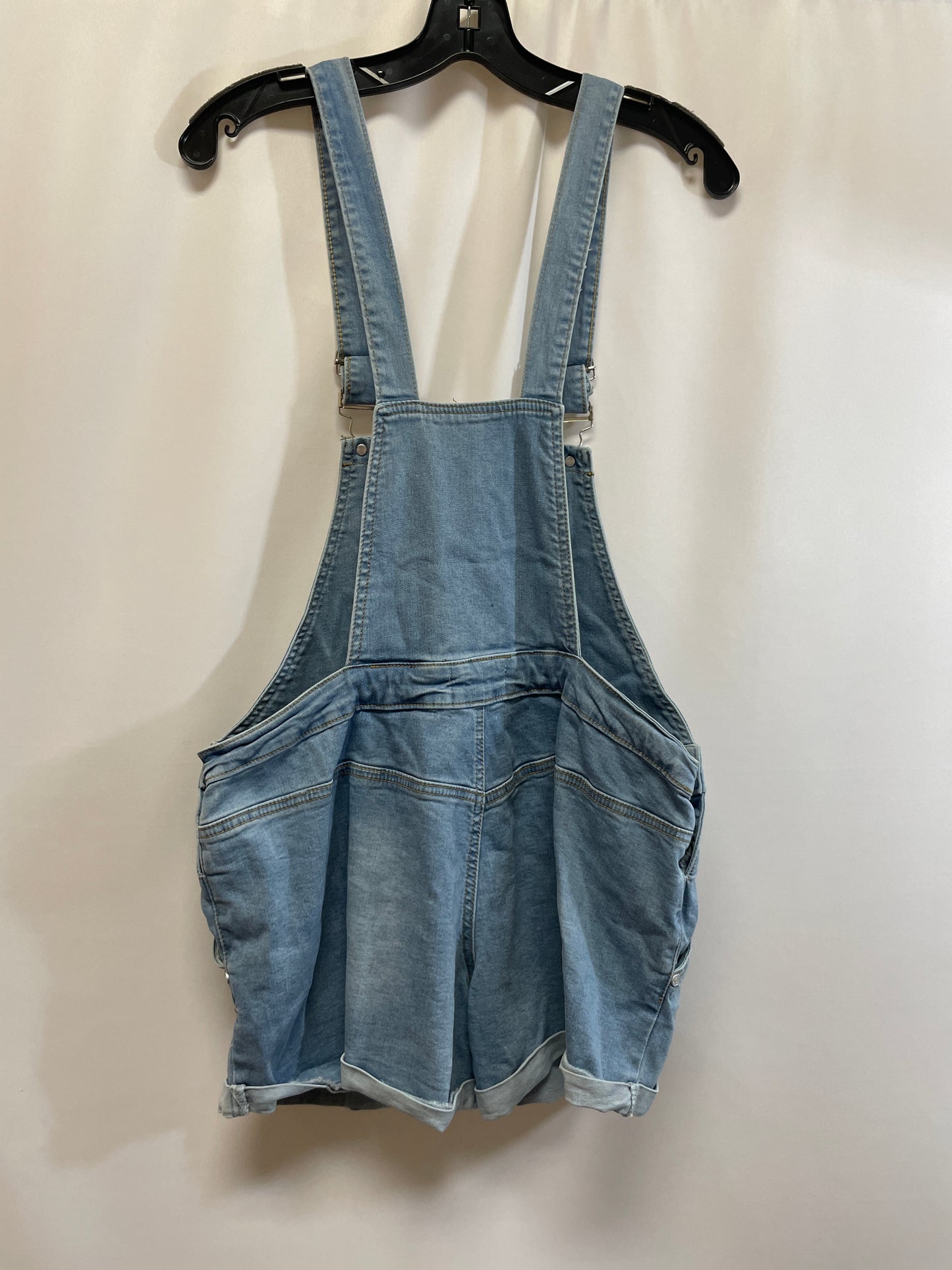 Blue Denim Shortalls Listicle, Size S