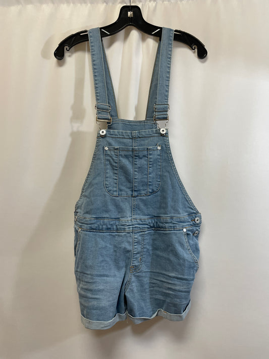 Blue Denim Shortalls Listicle, Size S