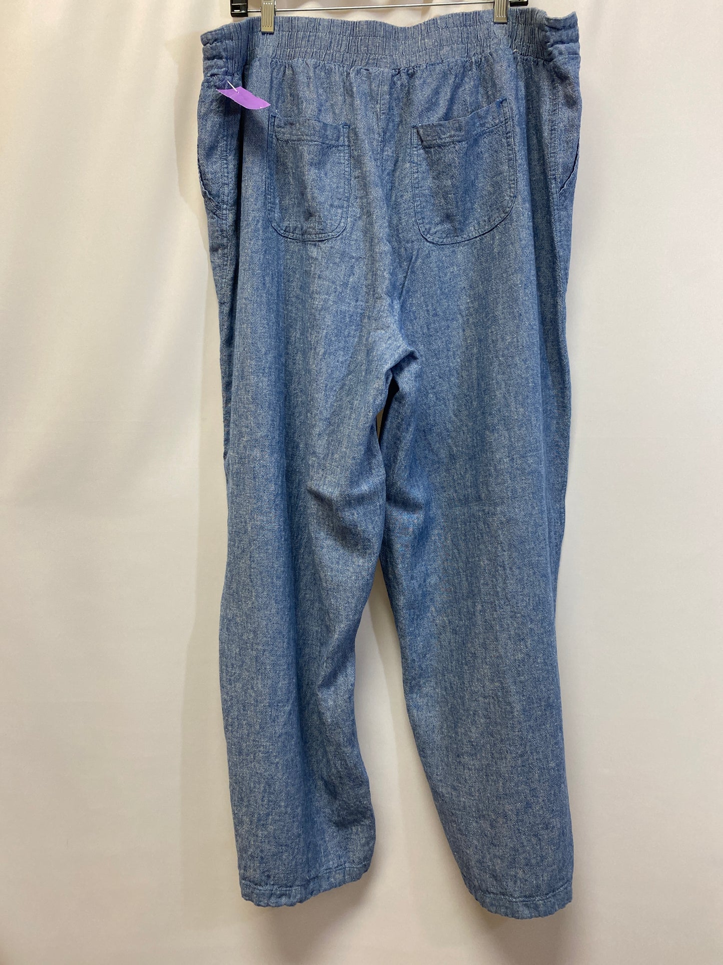 Blue Pants Linen Westport, Size 2x