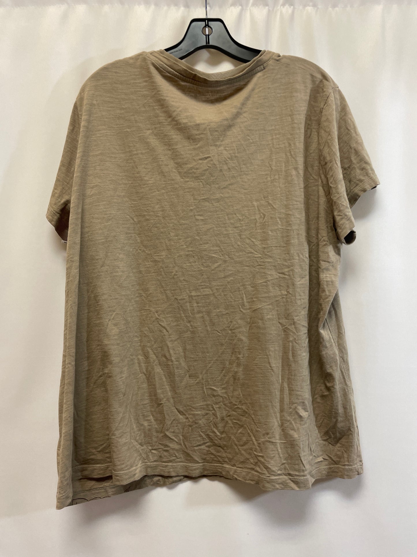 Beige Top Short Sleeve Sonoma, Size 1x