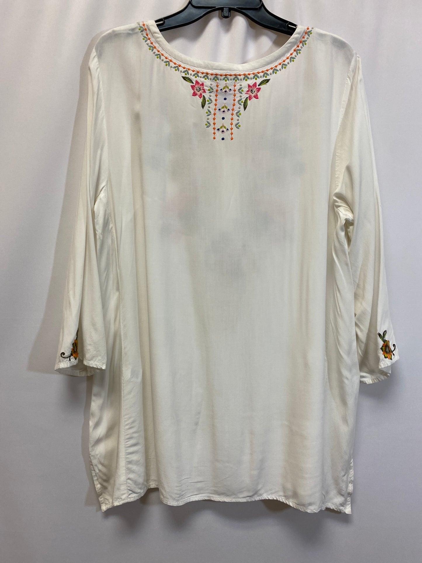 White Top 3/4 Sleeve J. Jill, Size Xl