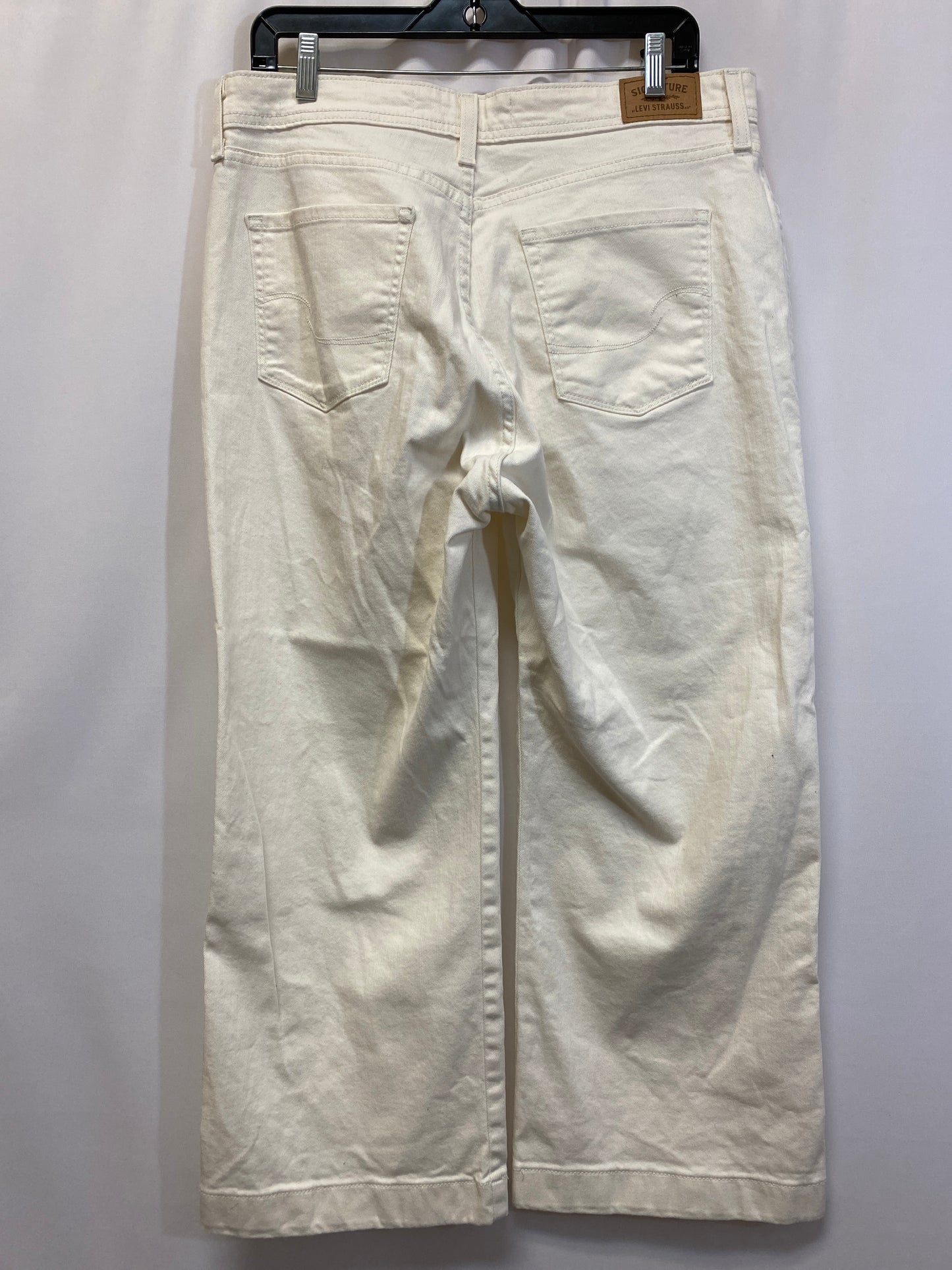 White. Jeans Cropped Levis, Size 14