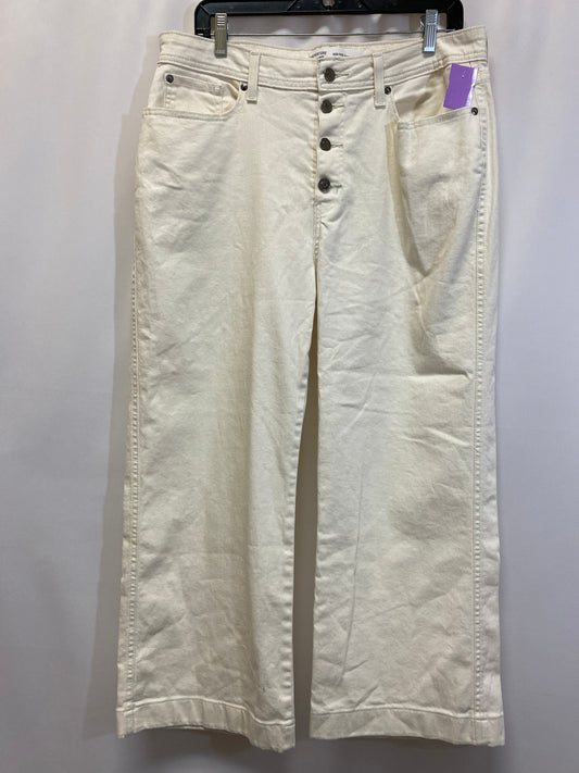 White. Jeans Cropped Levis, Size 14