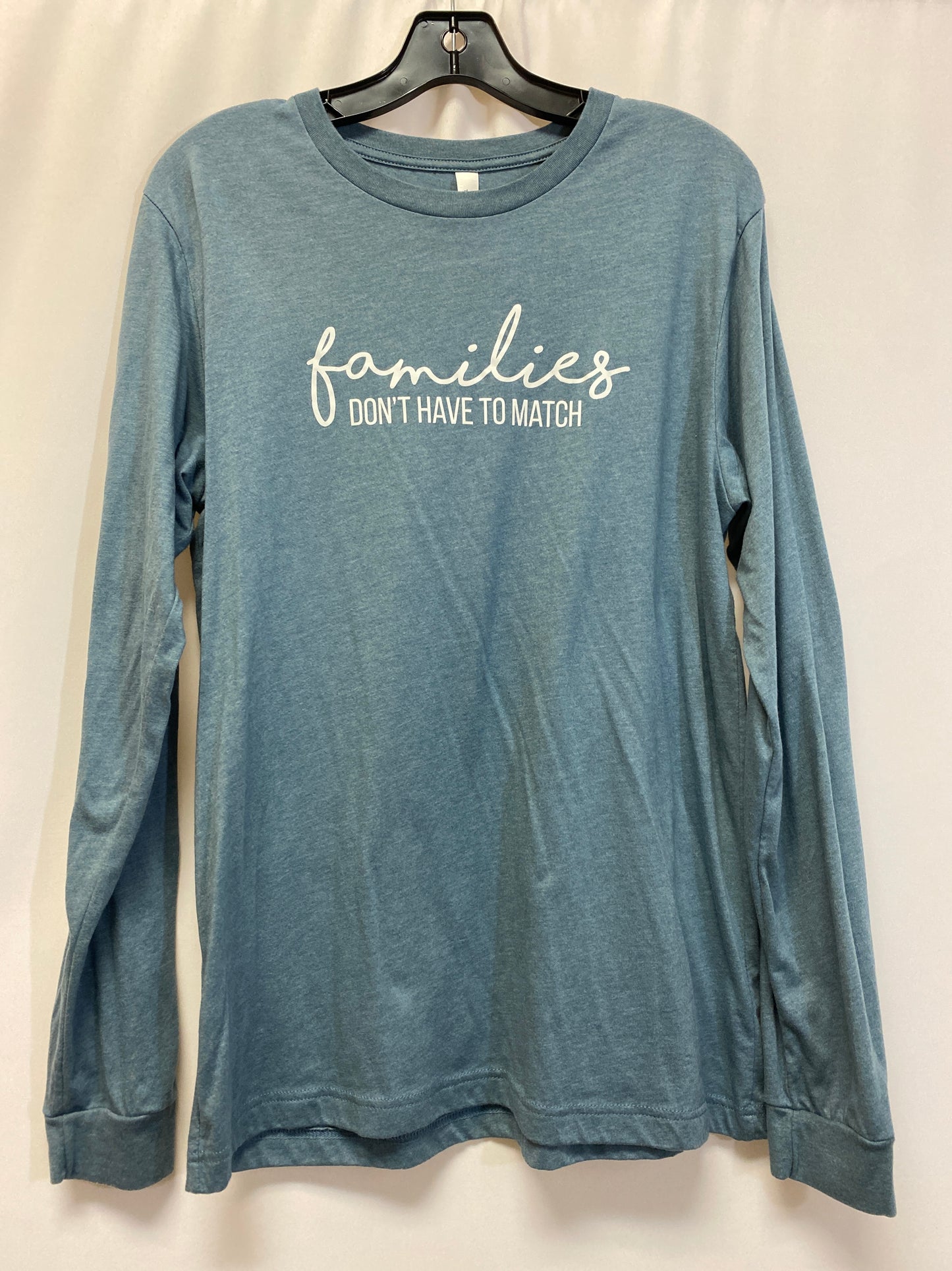 Blue Top Long Sleeve Bella + Canvas, Size L