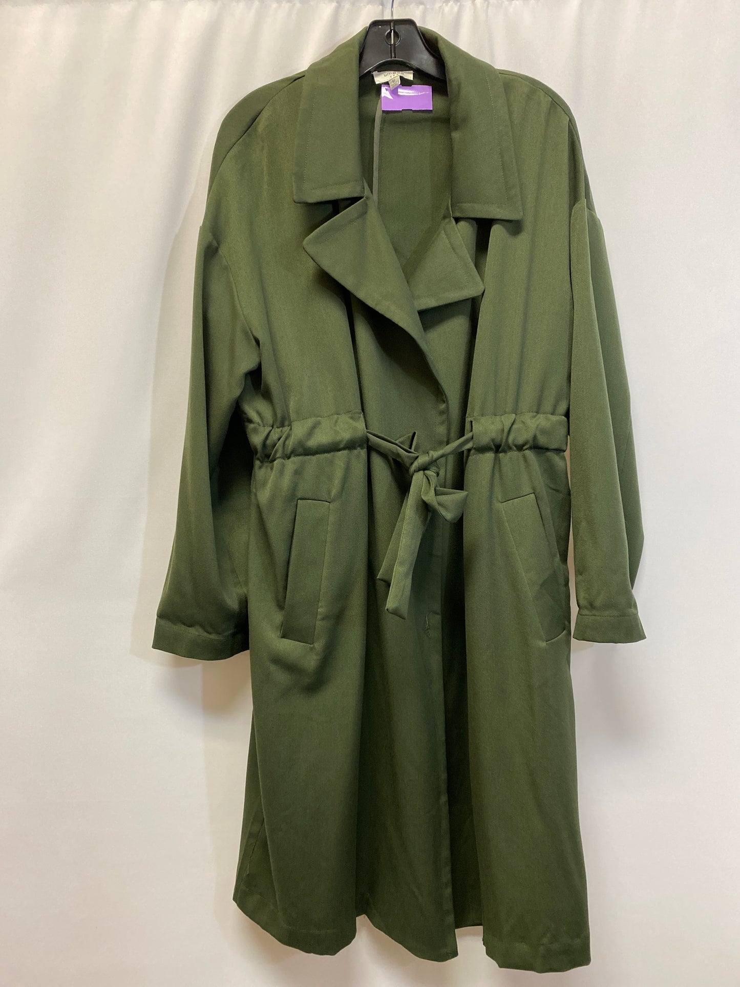 Green Coat Trench Coat Umgee, Size M