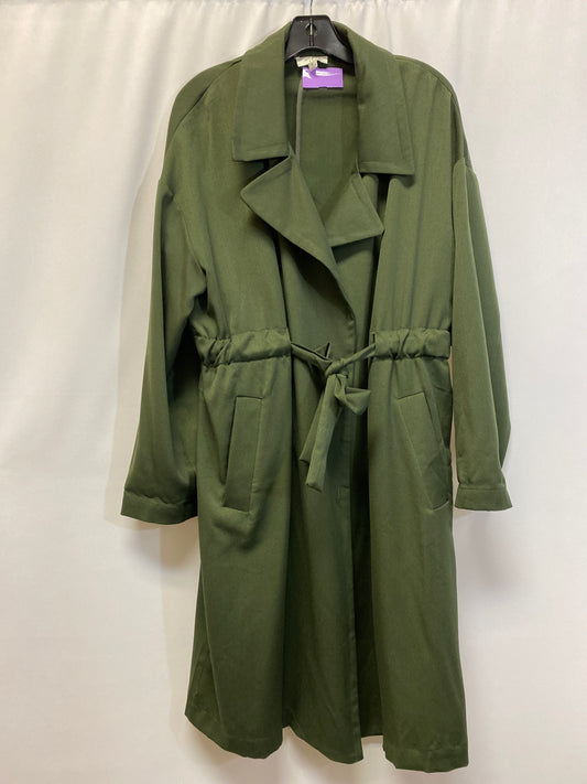 Green Coat Trench Coat Umgee, Size M