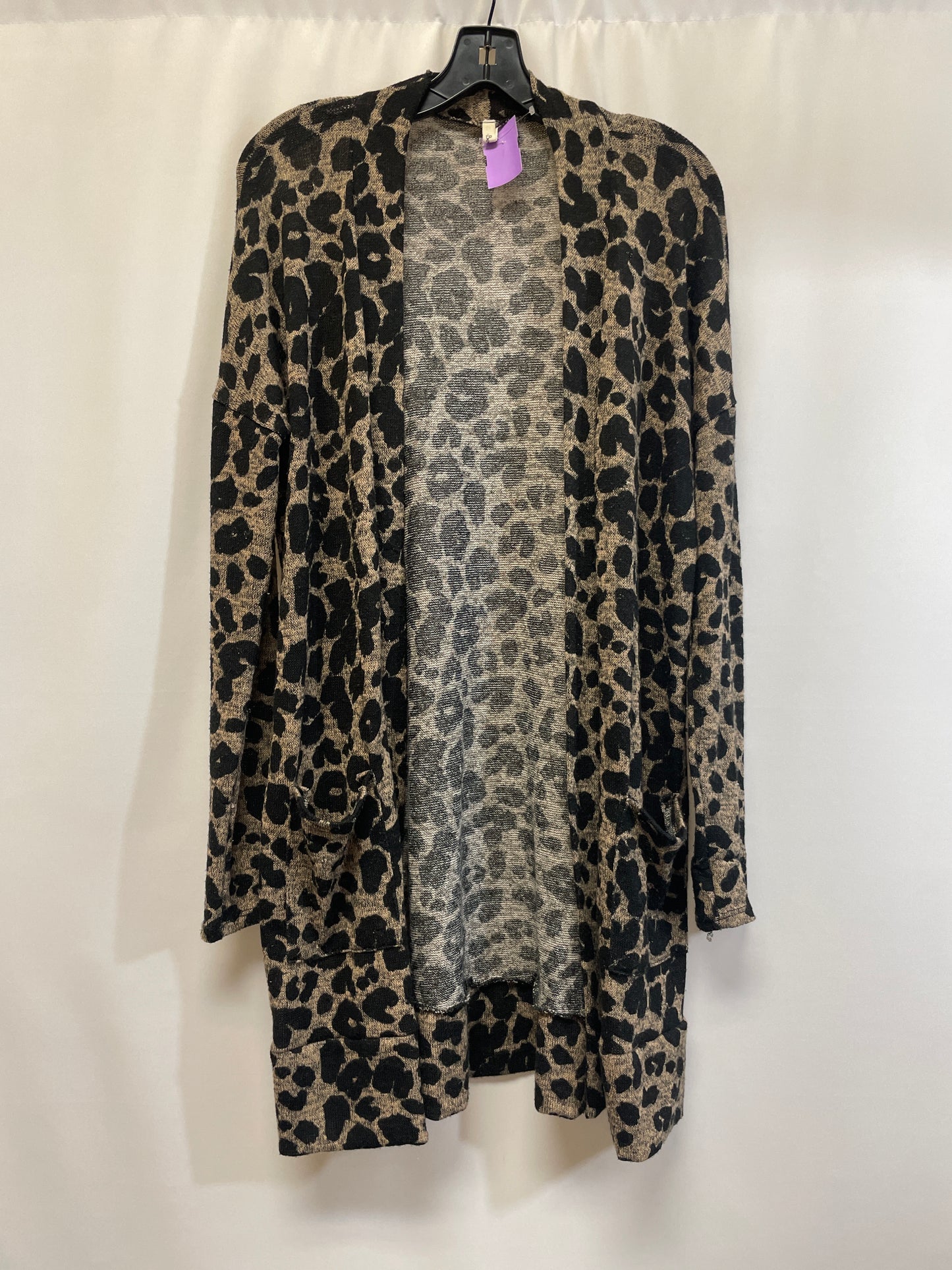 Animal Print Sweater Cardigan Clothes Mentor, Size S