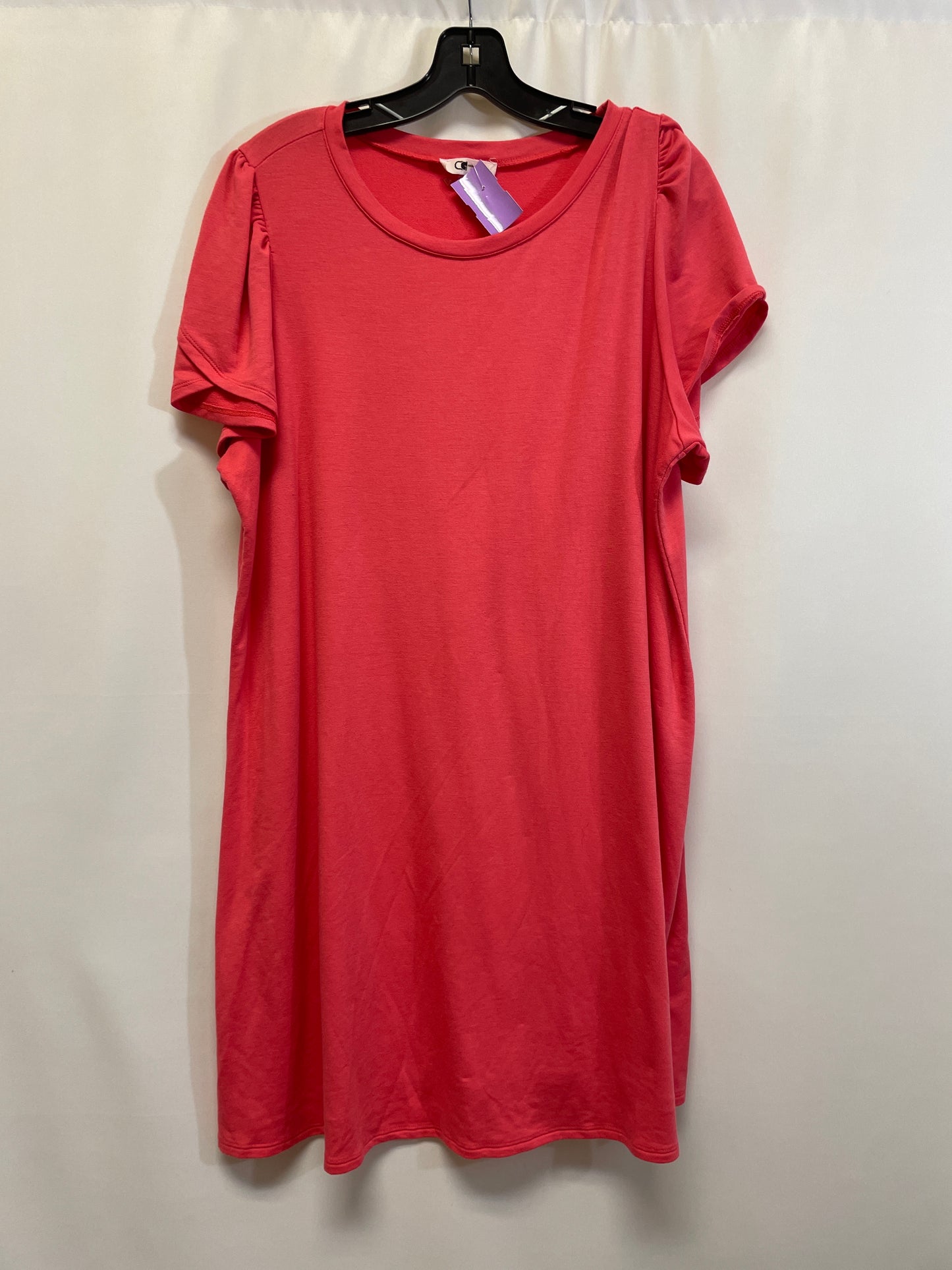 Coral Dress Casual Midi Cable And Gauge, Size 1x