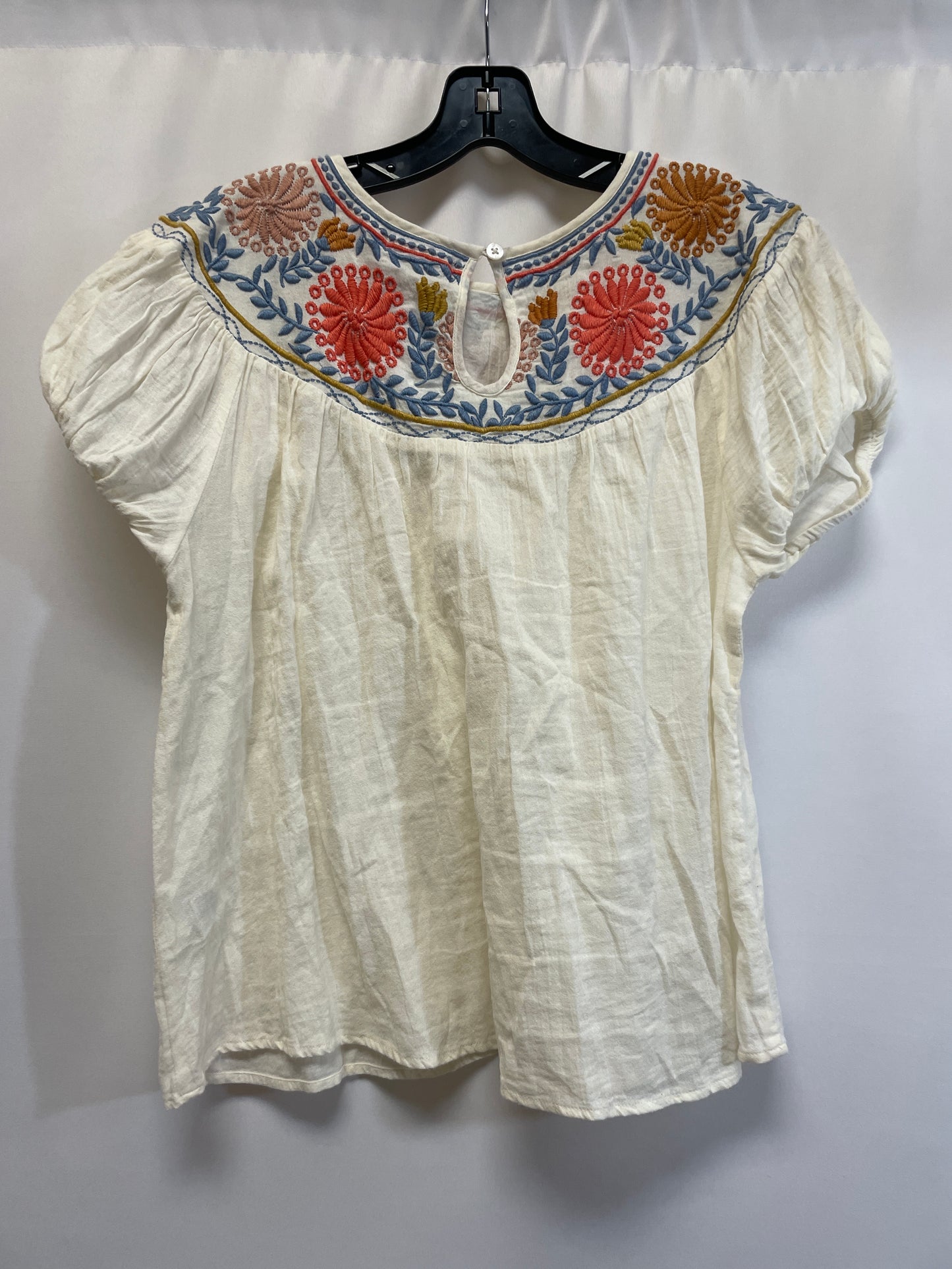 Cream Top Short Sleeve Thml, Size S