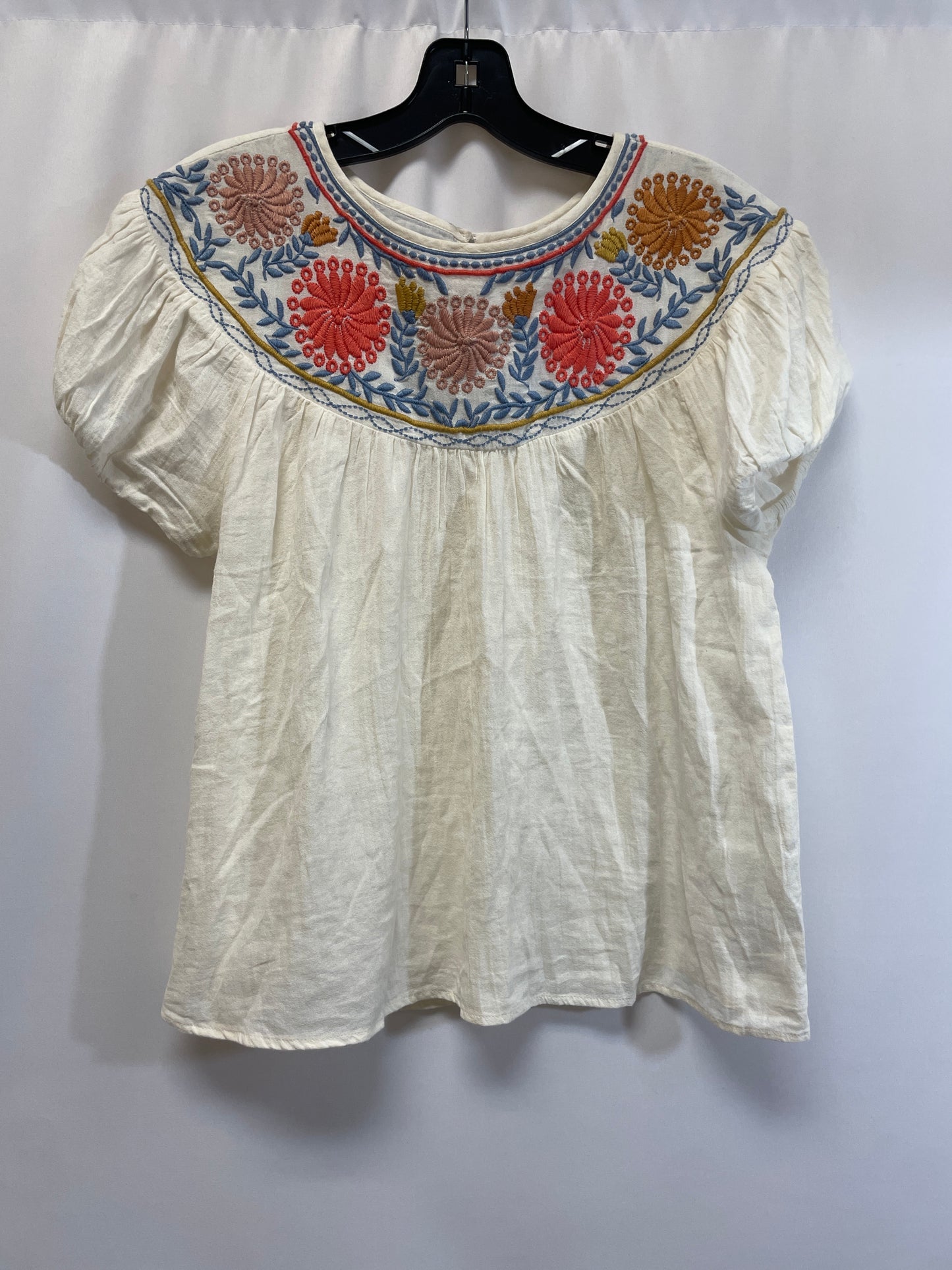 Cream Top Short Sleeve Thml, Size S