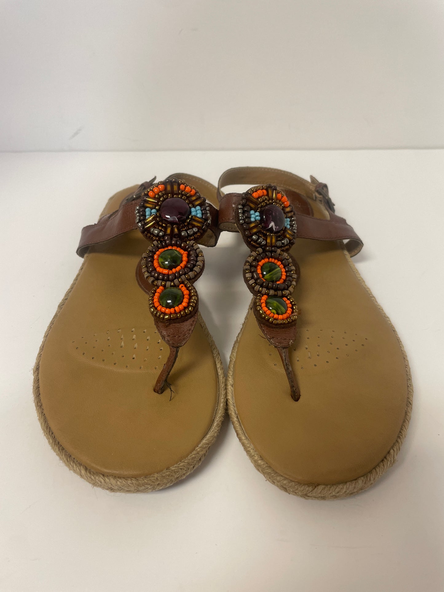 Brown Sandals Flats Boc, Size 9