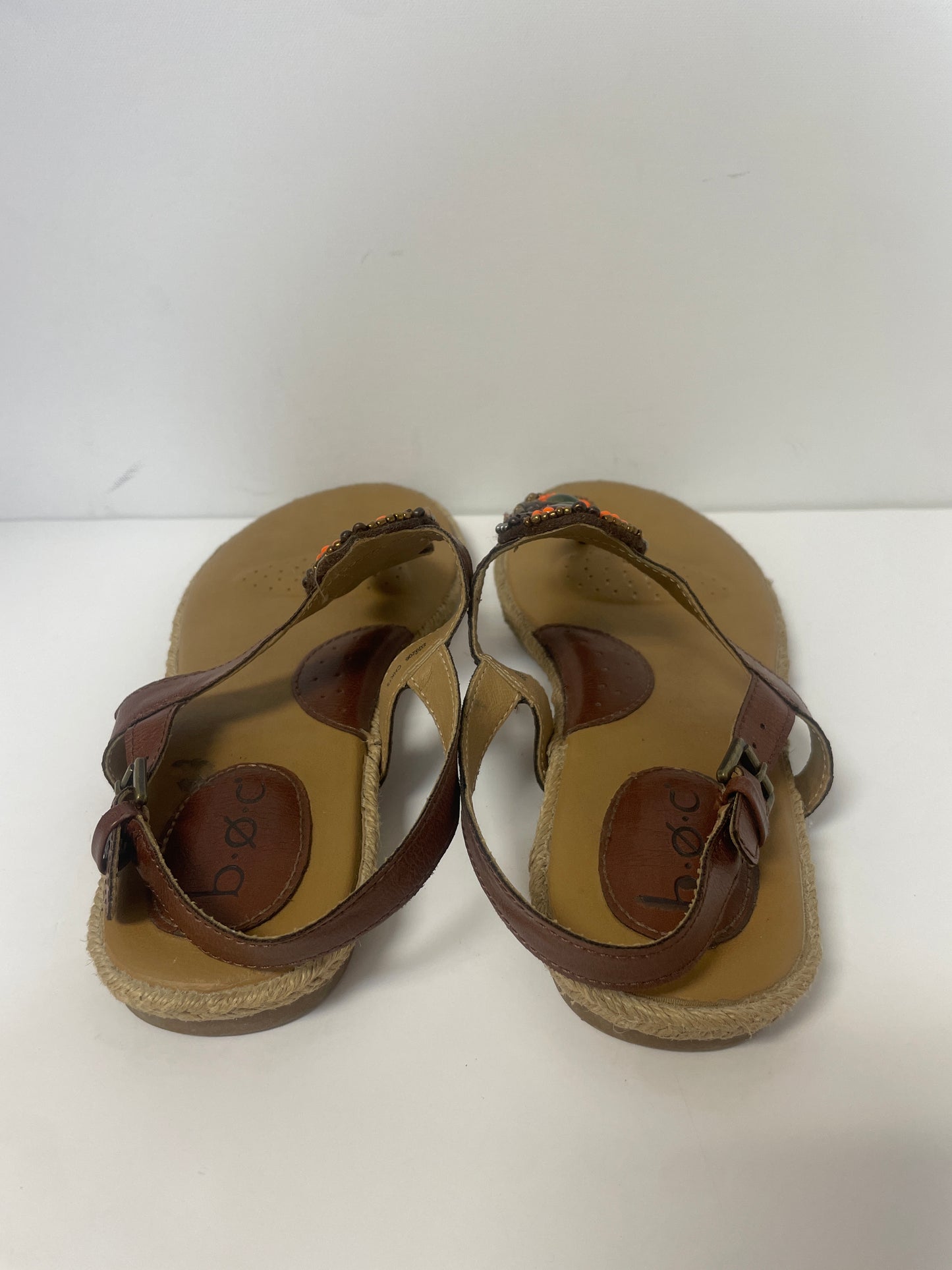 Brown Sandals Flats Boc, Size 9