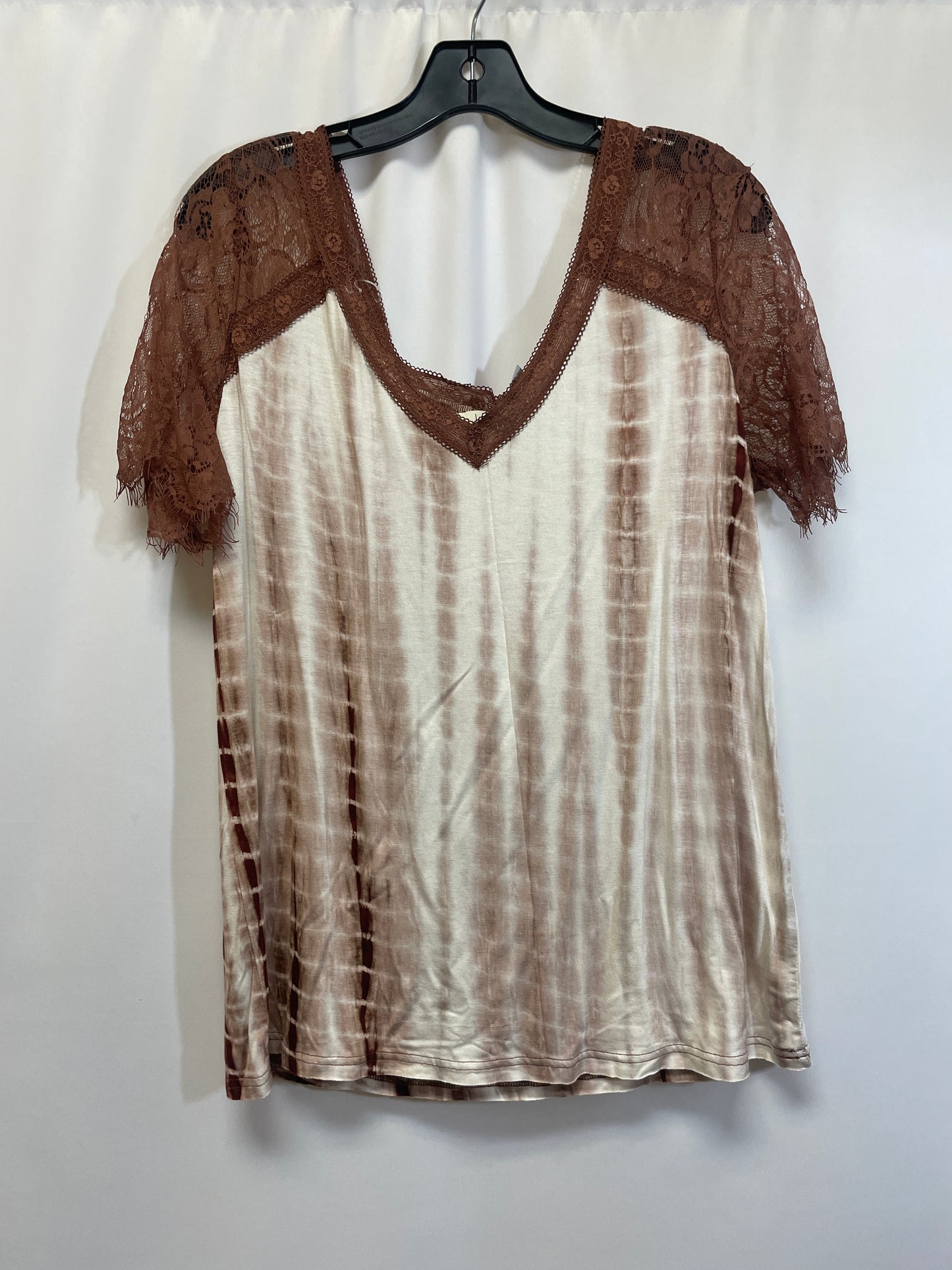 Brown Top Short Sleeve La Miel, Size L