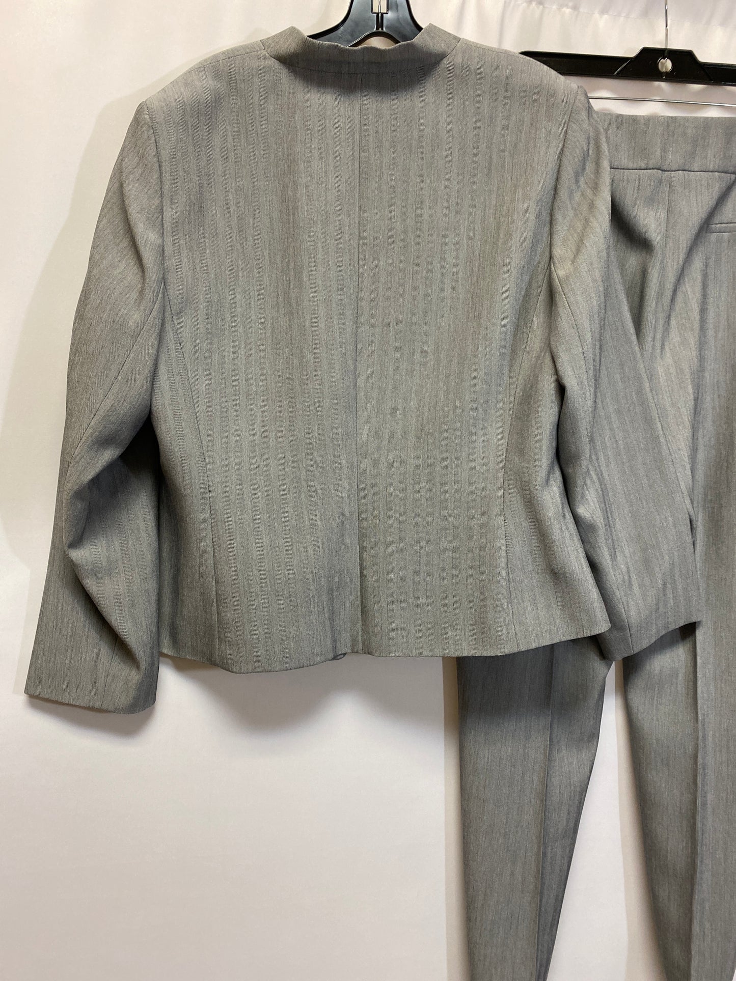 Grey Pants Suit 2pc Kasper, Size Xl