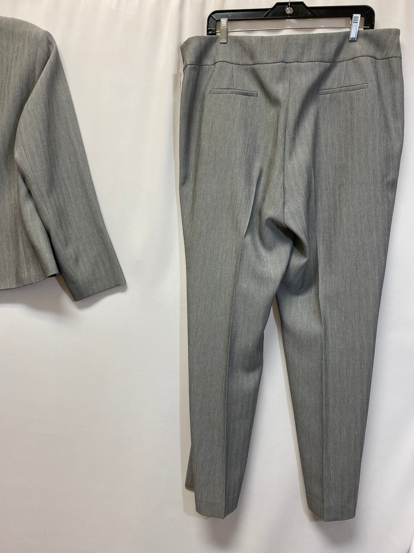 Grey Pants Suit 2pc Kasper, Size Xl