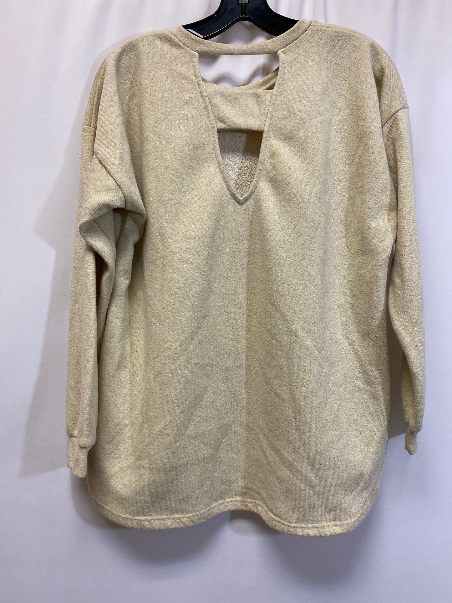 Gold Top Long Sleeve Peach Love Cream California, Size L